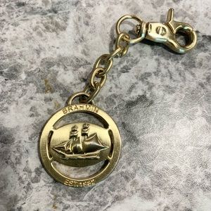 BRAHMIN HERITAGE SCHOONER GOLD LINK HANGTAG